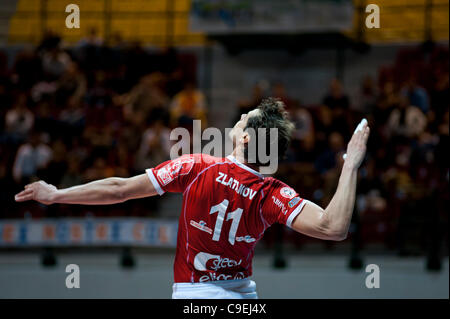 Italian Volleyball League  Acqua Paradiso Monza - Copra Piacenza Stock Photo