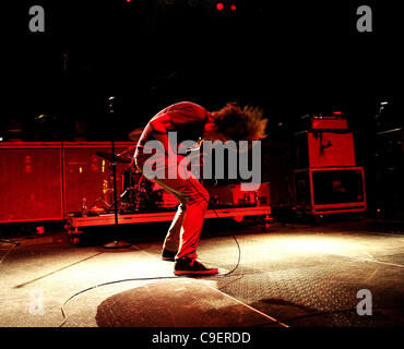 Dec 1, 2011 - Norfolk, Virginia; USA - Singer MATTHEW SHULTZ of the band Cage the Elephant performs live as their 2011 Tour makes a stop at the Ted Constant Center on the campus of Old Dominion University as part of the 96X Winter Meltdown. Copyright 2011 Jason Moore. (Credit Image: © Jason Moore/ZU Stock Photo