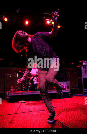 Dec 1, 2011 - Norfolk, Virginia; USA - Singer MATTHEW SHULTZ of the band Cage the Elephant performs live as their 2011 Tour makes a stop at the Ted Constant Center on the campus of Old Dominion University as part of the 96X Winter Meltdown. Copyright 2011 Jason Moore. (Credit Image: © Jason Moore/ZU Stock Photo