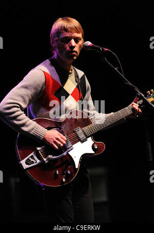 Dec 1, 2011 - Norfolk, Virginia; USA - Guitarist XAN MCCURDY of the band Cake performs live as their 2011 Tour makes a stop at the Ted Constant Center on the campus of Old Dominion University as part of the 96X Winter Meltdown. Copyright 2011 Jason Moore. (Credit Image: © Jason Moore/ZUMAPRESS.com) Stock Photo