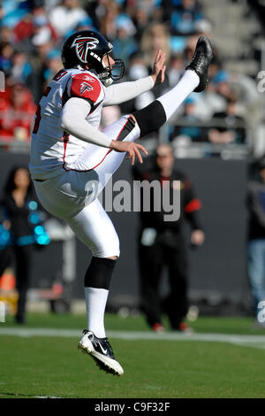 Atlanta Falcons punter Matt Bosher (5) sits on the field after an ...