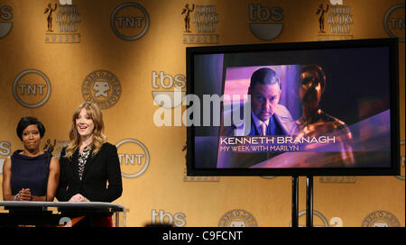 REGINA KING & JUDY GREER ANNOUNCE 18TH ANNUAL SCREEN ACTORS GUILD AWARDS NOMINATIONS WESTWOOD LOS ANGELES CALIFORNIA USA 14 D Stock Photo