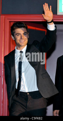 Zac Efron, Dec 14, 20011 : Actor Zac Efron attends a stage greeting during a Japan premiere for the film 'New year's eve' in Tokyo, Japan, on December 14, 2011. The film will open in Japan December 23, 2011. Stock Photo