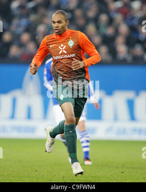 german Football Bundesliga, Season 2011/2012, 17th matchday, 17.12.2011, Schalke 04 (S04) vs. Werder Bremen 5:0------ Naldo (Werder Bremen) Stock Photo