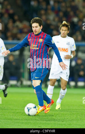 Lionel messi barcelona neymar santos december 18 2011 hi-res stock