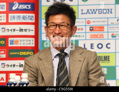 Kazuyoshi Miura, DECEMBER 16, 2011 - Futsal : Yokohama FC's Kazuyoshi Miura announces playing for Espolada Hokkaido in the F-League match being held on January 15 during the press conference at JFA House in Tokyo, Japan. (Photo by Kenzaburo Matsuoka/AFLO) Stock Photo