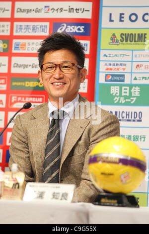 Kazuyoshi Miura, DECEMBER 16, 2011 - Futsal : Yokohama FC's Kazuyoshi Miura announces playing for Espolada Hokkaido in the F-League match being held on January 15 during the press conference at JFA House in Tokyo, Japan. (Photo by Kenzaburo Matsuoka/AFLO) Stock Photo