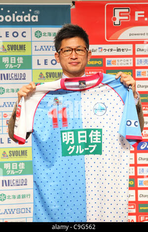 Kazuyoshi Miura, DECEMBER 16, 2011 - Futsal : Yokohama FC's Kazuyoshi Miura announces playing for Espolada Hokkaido in the F-League match being held on January 15 during the press conference at JFA House in Tokyo, Japan. (Photo by Kenzaburo Matsuoka/AFLO) Stock Photo