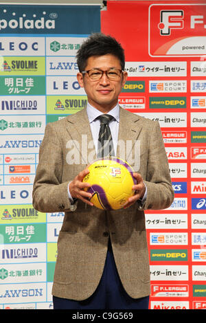 Kazuyoshi Miura, DECEMBER 16, 2011 - Futsal : Yokohama FC's Kazuyoshi Miura announces playing for Espolada Hokkaido in the F-League match being held on January 15 during the press conference at JFA House in Tokyo, Japan. (Photo by Kenzaburo Matsuoka/AFLO) Stock Photo