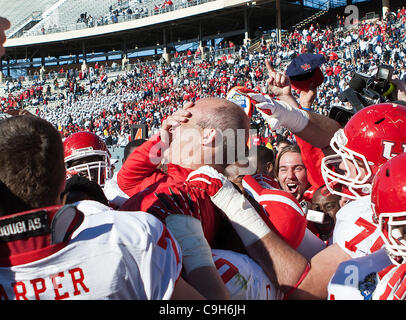 Jan. 2, 2012 - Dallas, Texas, United States of America - Houston Cougars head coach, Tony Levine, gets soaked with Gatorade after the Ticket City Bowl game between the Penn State Nittany Lions and the University of Houston Cougars, played at the Cotton Bowl Stadium in Dallas, Texas. Houston defeats  Stock Photo