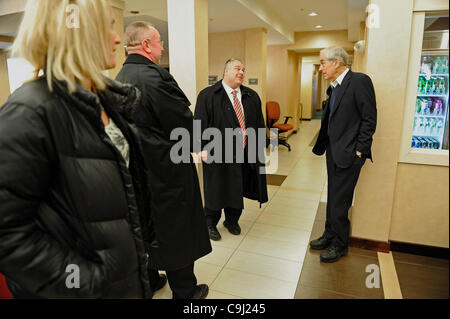 Jan. 10, 2012 - Concord, New Hampshire, U.S - Republican Presidential candidate, Ron Paul waits to do a television interview at the Marriott Residence Inn, in Concord,  NH. on the day of the New Hampshire Primary. .20120110 Mary F. Calvert/Contract Photographer (Credit Image: © Mary F. Calvert/ZUMAP Stock Photo