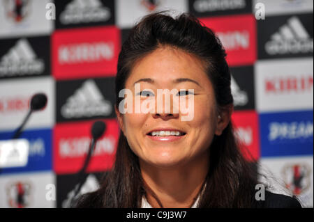 Homare Sawa, JANUARY 11, 2012 - Football / Soccer : Homare Sawa attends a press conference at JFA House in Tokyo, Japan. Homare Sawa was awarded the FIFA Women's World Player of the Year. (Photo by Jun Tsukida/AFLO SPORT) [0003] Stock Photo