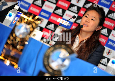 Homare Sawa, JANUARY 11, 2012 - Football / Soccer : Homare Sawa attends a press conference at JFA House in Tokyo, Japan. Homare Sawa was awarded the FIFA Women's World Player of the Year. (Photo by Jun Tsukida/AFLO SPORT) [0003] Stock Photo