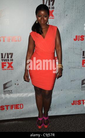 Erica Tazel at arrivals for JUSTIFIED Season 3 Premiere, Directors Guild of America (DGA) Theater, Los Angeles, CA January 10, 2012. Photo By: Dee Cercone/Everett Collection Stock Photo