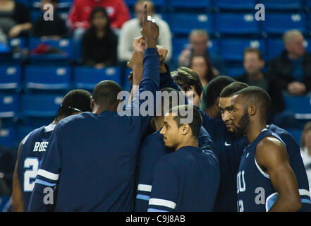 Jan. 11, 2012 - Newark, Delaware, United States of America - 01/11/12 Newark DE: The Old Dominion Men's Basketball team perpares to take the floor prior to a Colonial Athletic Association conference Basketball Game at Delaware Wed, Jan. 11, 2012 at the Bob Carpenter Center in Newark Delaware. (Credi Stock Photo