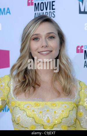 Elizabeth Olsen at arrivals for 17th Annual Critics Choice Movie Awards - Arrivals, Hollywood Palladium, Los Angeles, CA January 12, 2012. Photo By: Elizabeth Goodenough/Everett Collection Stock Photo