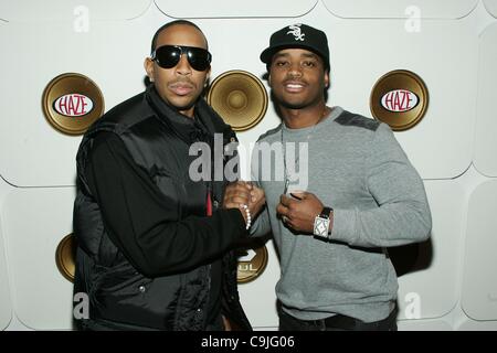 Ludacris, Larenz Tate at arrivals for Ludacris Live Performance at HAZE Nightclub, ARIA, Las Vegas, NV January 12, 2012. Photo By: James Atoa/Everett Collection Stock Photo