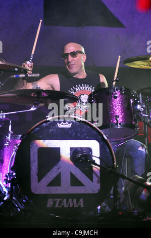 London, United Kingdom 14/01/2012 Kenny Aronoff -Chickenfoot performs during their European 'Roadtest' Tour, at the O2 Academy Brixton in London. (Photo Credit: Photobeat Images/Alamy) Stock Photo