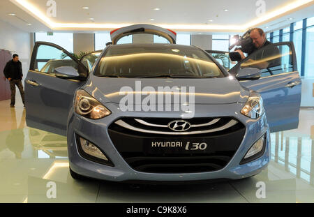 Hyundai Motor Manufacturing Czech (HMMC) plant in Nosovice, Czech Republic, started production of Hyundai i30 on January 17, 2012. (CTK Photo/Jaroslav Ozana) Stock Photo