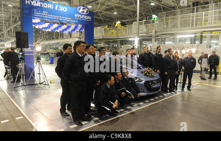 Hyundai Motor Manufacturing Czech (HMMC) plant in Nosovice, Czech Republic, started production of Hyundai i30 on January 17, 2012. (CTK Photo/Jaroslav Ozana) Stock Photo