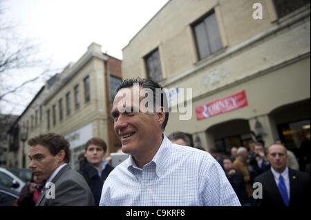 Jan. 21, 2012 - Greenville, SC, U.S - Republican Presidential candidate MITT ROMNEY departs his Greenville campaign headquarters on the day of the South Carolina primary. (Credit Image: © Mark Makela/ZUMAPRESS.com) Stock Photo