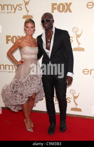 Sep. 18, 2011 - Los Angeles, California, U.S. - Wearing John Galliano gown Model HEIDI KLUM and husband Singer SEAL at the 63rd Prime Time Emmys held at the Nokia Theatre in Los Angeles..(Credit Image: © Lisa O'Connor/ZUMAPRESS.com) Stock Photo