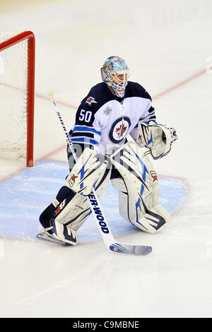 2011 Chris Mason Game Worn Winnipeg Jets Jersey - Worn During