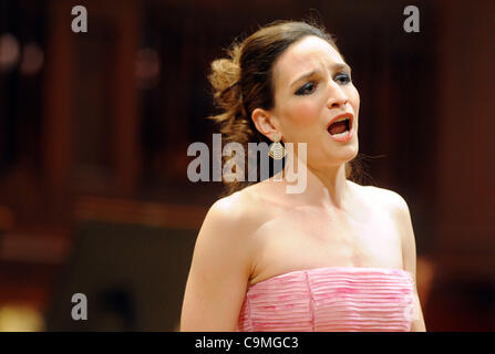 American mezzo-soprano Kate Lindsey during the concert with The Czech National Symphony Orchestra under the baton of Paolo Arrivabeni.Prague, Czech Republic, January 25, 2012. (CTK Photo/Katerina Sulova) Stock Photo