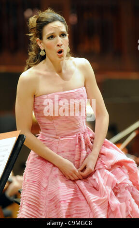 American mezzo-soprano Kate Lindsey during the concert with The Czech National Symphony Orchestra under the baton of Paolo Arrivabeni.Prague, Czech Republic, January 25, 2012. (CTK Photo/Katerina Sulova) Stock Photo