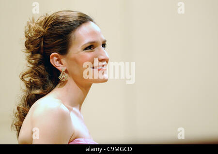 American mezzo-soprano Kate Lindsey during the concert with The Czech National Symphony Orchestra under the baton of Paolo Arrivabeni.Prague, Czech Republic, January 25, 2012. (CTK Photo/Katerina Sulova) Stock Photo