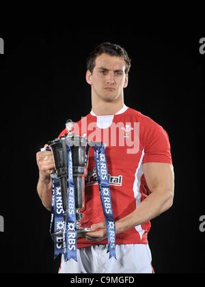 THE HULINGHAM CLUB, LONDON, UK, Wednesday  25/01/2012. Sam Warburton of Wales. RBS 6 Nations Rugby Launch. Stock Photo
