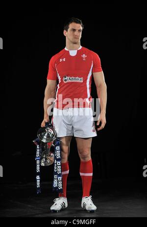 THE HULINGHAM CLUB, LONDON, UK, Wednesday  25/01/2012. Sam Warburton of Wales. RBS 6 Nations Rugby Launch. Stock Photo