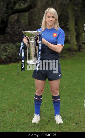 THE HULINGHAM CLUB, LONDON, UK, Wednesday  25/01/2012. Nathalie Amiel of France. RBS 6 Nations Rugby Launch. Stock Photo