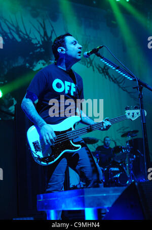 RISE AGAINST  brings the punk/pop to the CONSTNAT CENTER at OLD DOMINION UNIVERSITY  in NORFOLK, VIRGINIA on 24 JANUARY2012...(PHOTO BY JEFF MOORE) Stock Photo