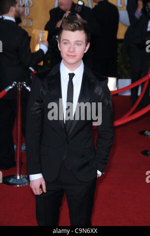 Jan. 29, 2012 - Los Angeles, California, U.S. - Chris Colfer.18th Annual Screen Actors Guild Awards - arrivals  held at  The Shrine Auditorium , Los Angeles,CA. January 29 -2012.(Credit Image: Â© D. Long/Globe Photos/ZUMAPRESS.com) Stock Photo