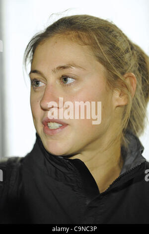 Jan. 28, 2012 - New York, New York, U.S. - Jillian Schwartz wins the women's pole vault at the first U.S. Open on January 29, 2012 at Madison Square Garden in New York, New York. (Credit Image: © Bob Mayberger/Eclipse/ZUMAPRESS.com) Stock Photo