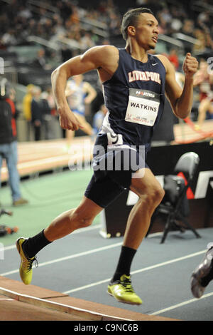 Jan. 28, 2012 - New York, New York, U.S. - Zavon Watkins wins the boys mile at the first U.S. Open on January 29, 2012 at Madison Square Garden in New York, New York. (Credit Image: © Bob Mayberger/Eclipse/ZUMAPRESS.com) Stock Photo