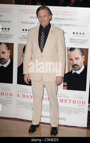 London, United Kingdom 31/01/2012 Viggo Mortensen attends the gala premiere of 'A Dangerous Method' at the Crystal Room at The May Fair Hotel in London. (Photo Credit: Photobeat Images/Alamy) Stock Photo