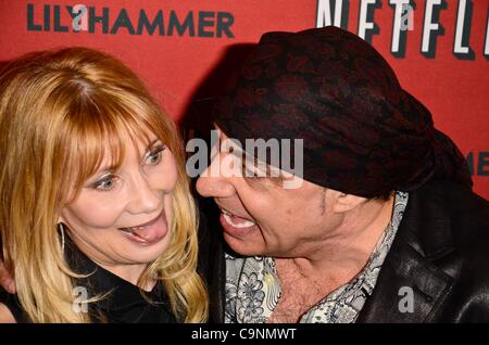 Maureen Van Zandt, Steven Van Zandt at arrivals for Netflix Series Premiere of LILYHAMMER, The Crosby Street Hotel, New York, NY February 1, 2012. Photo By: Eric Reichbaum/Everett Collection Stock Photo