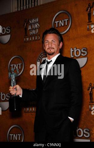 Sean Penn during the 15th Annual Screen Actors Guild Awards, held at the Shrine Auditorium, on January 25, 2009, in Los Angeles..Photo: Michael Germana-Globe Photos, Inc. Â© 2009.K60941MGE (Credit Image: © Michael Germana/Globe Photos/ZUMAPRESS.com) Stock Photo