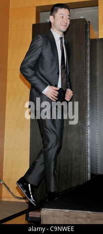 Tadanobu Asano, Jan 31, 2012 : Japanese actor Tadanobu Asano attends the press conference for the film 'Battleship' in Tokyo Japan, on January 31, 2012. This film will open on April 13 in Japan. Stock Photo