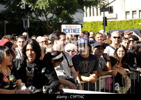 Atmosphere at the induction ceremony for Star on the Hollywood Walk of Fame for Paul McCartney, North Vine Street in front of Capitol Records, Los Angeles, CA February 9, 2012. Photo By: Michael Germana/Everett Collection Stock Photo