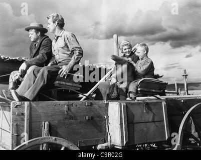 VAN HEFLIN with Alan Ladd , Jean Arthur Brandon De Wilde  in Shane.Supplied by   Photos, inc.(Credit Image: Â© Supplied By Globe Photos, Inc/Globe Photos/ZUMAPRESS.com) Stock Photo