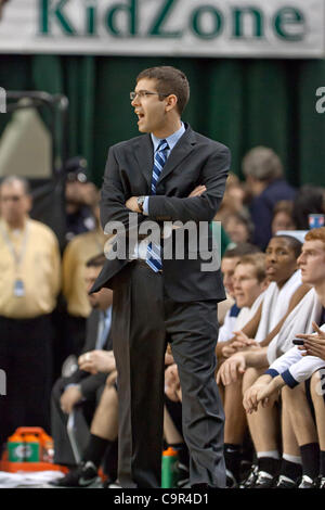 Feb. 11, 2012 - Cleveland, Ohio, U.S - Butler head coach Brad Stevens on the sideline during the game against Cleveland State.  The Butler Bulldogs defeated the Cleveland State Vikings 52-49 in the game played at the Wolstein Center in Cleveland, Ohio. (Credit Image: © Frank Jansky/Southcreek/ZUMAPR Stock Photo