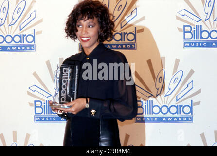 Whitney Houston poses for a picture during an award show file photo. Singer and actress Whitney Houston, winner of six Grammy Awards including record of the year for 'I Will Always Love You' and album of the year for 'The Bodyguard,' has died at age 48, a spokeswoman for the singer said on February  Stock Photo