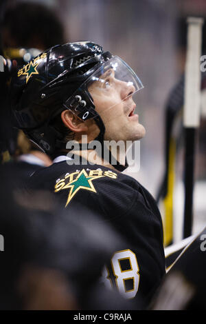 Feb. 12, 2012 - Dallas, Texas, US - Dallas Stars Forward Vernon Fiddler (38) during action between the Dallas Stars and LA Kings.  LA defeats Dallas 4-2 at the American Airlines Center. (Credit Image: © Andrew Dieb/Southcreek/ZUMAPRESS.com) Stock Photo