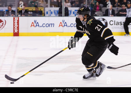 Feb. 12, 2012 - Dallas, Texas, US - Dallas Stars Forward Loui Eriksson (21) during action between the Dallas Stars and LA Kings.  LA defeats Dallas 4-2 at the American Airlines Center. (Credit Image: © Andrew Dieb/Southcreek/ZUMAPRESS.com) Stock Photo