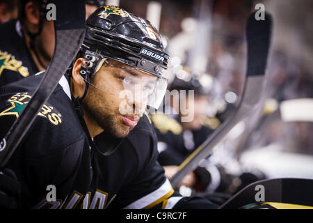 Feb. 12, 2012 - Dallas, Texas, US - Dallas Stars Defenseman Trevor Daley (6) during action between the Dallas Stars and LA Kings.  LA defeats Dallas 4-2 at the American Airlines Center. (Credit Image: © Andrew Dieb/Southcreek/ZUMAPRESS.com) Stock Photo