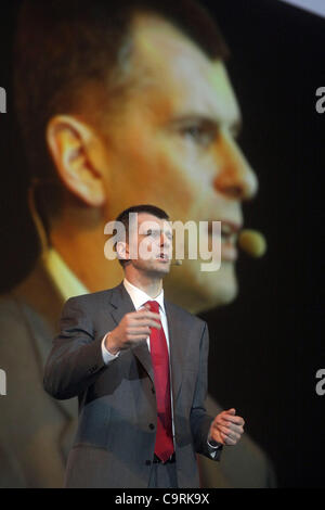 February 11,2012. St.Petersburg,Russia. Pictured: Russian billionaire and Presidential candidate Mikhail Prokhorov at the meeting with young potential voters of St.Petersburg. Stock Photo