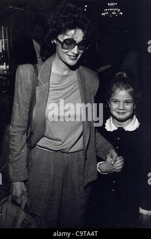 DREW BARRYMORE with mother Ildiko Jaid Mako Barrymore.Supplied by